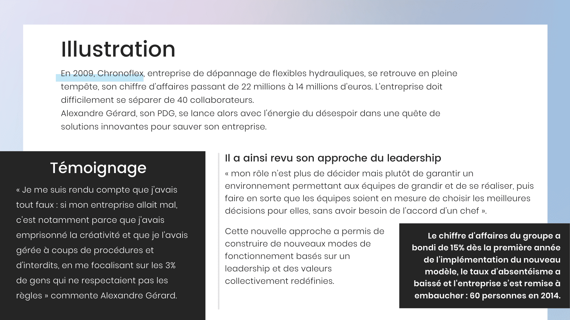 Visuel décrivant l'illustration Chronoflex